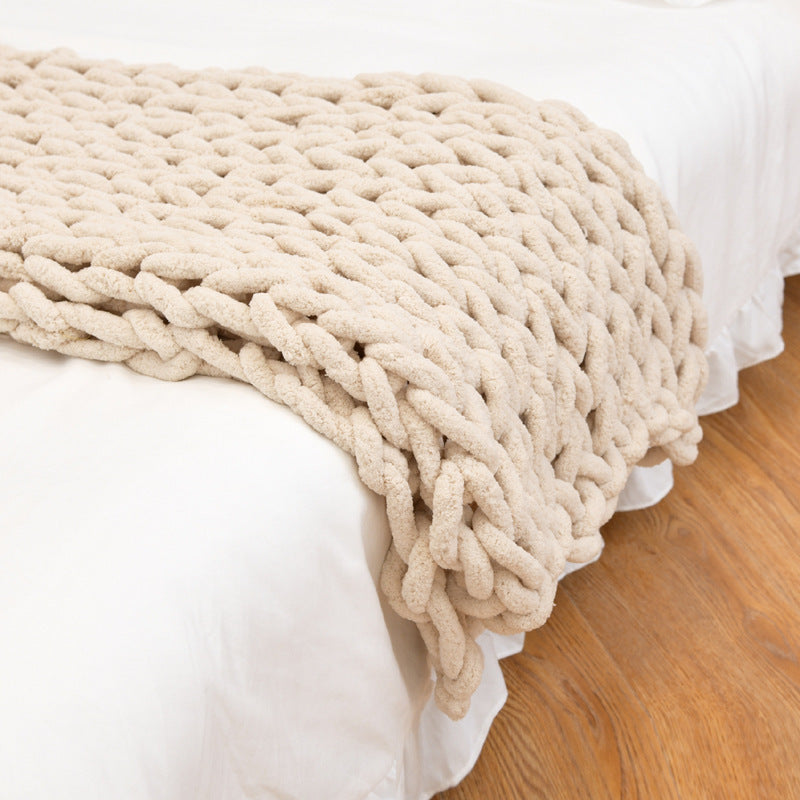 Hand-Knitted Cozy Blanket - SNUGGLELOVE