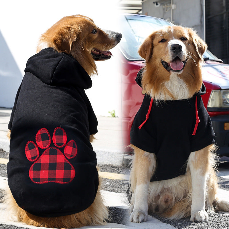 Plaid Hoodie For Pet Dogs - SNUGGLELOVE