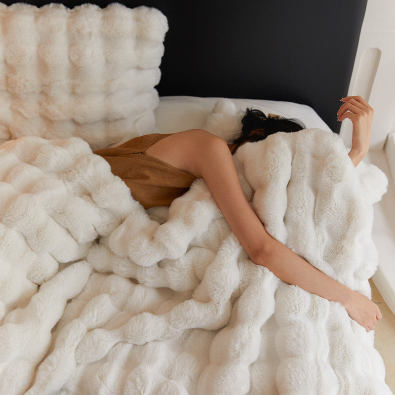 The Fur Rabbit Hair Sofa Blanket - SNUGGLELOVE