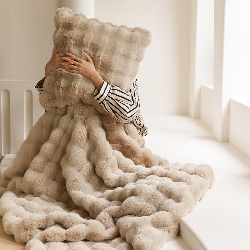 The Fur Rabbit Hair Sofa Blanket - SNUGGLELOVE