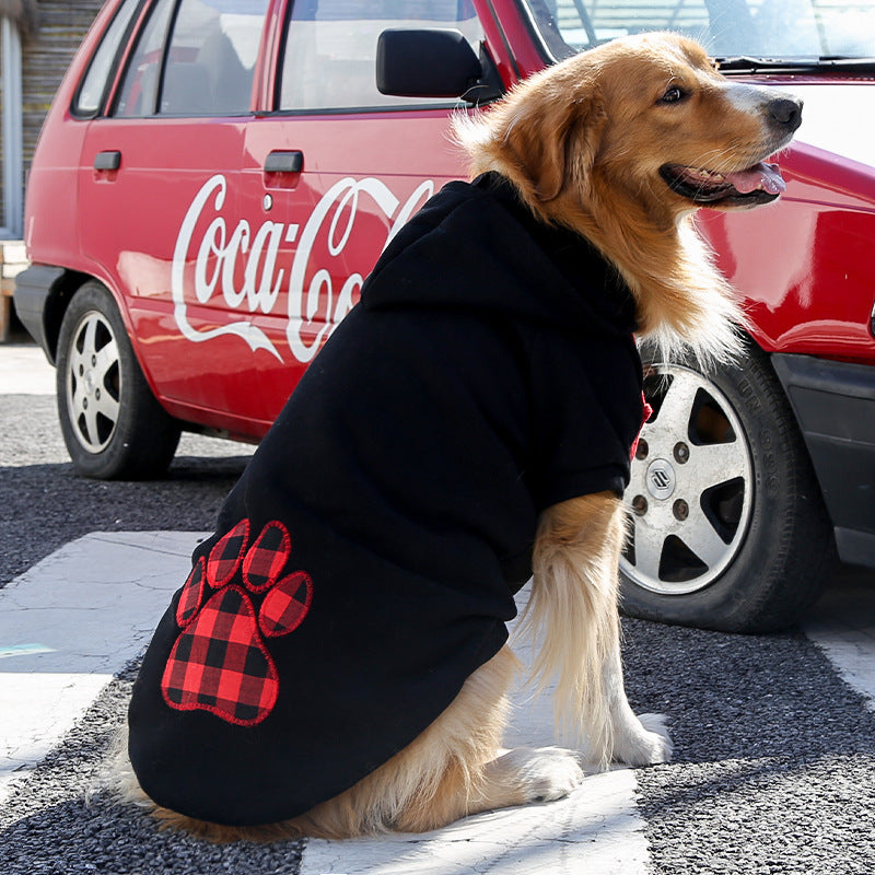 Plaid Hoodie For Pet Dogs - SNUGGLELOVE